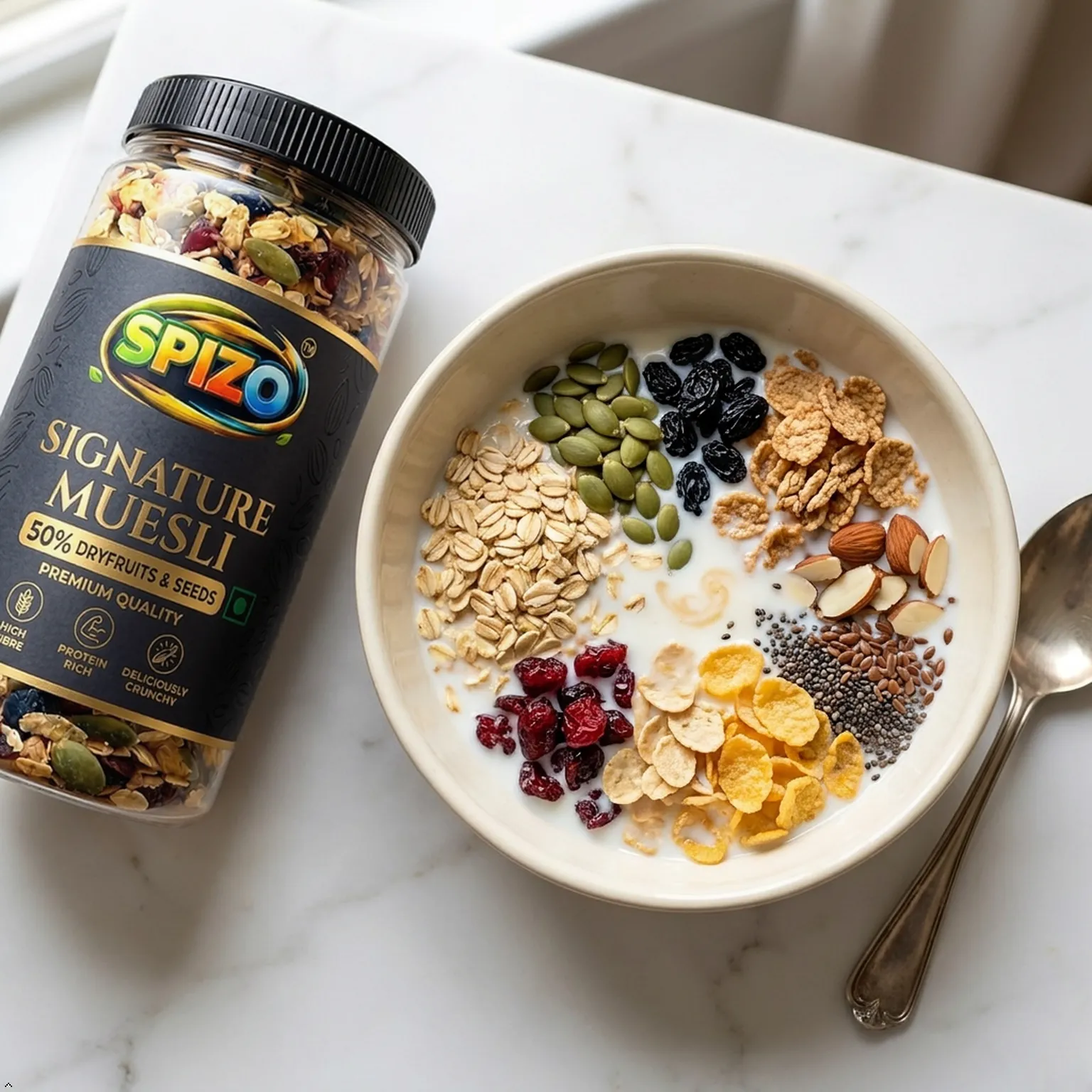 SPIZO Rose jaggery delight muesli